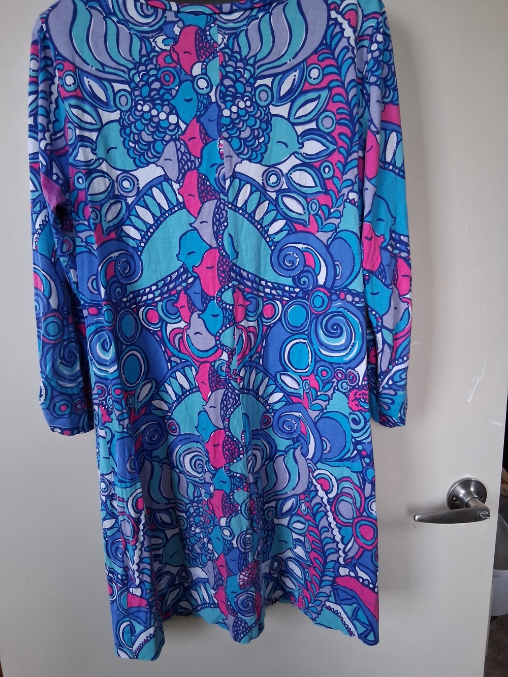 Lilly Pulitzer Vibrant Blue Turquoise Pink Patterned Dress - Picture 2 of 3